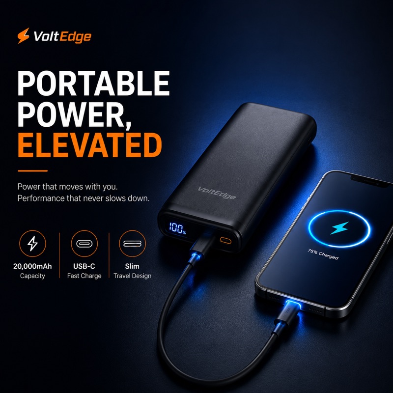 Portable power bank — portfolio cover